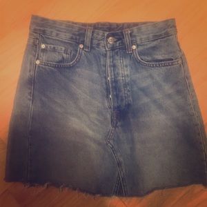 H&M denim mini skirt